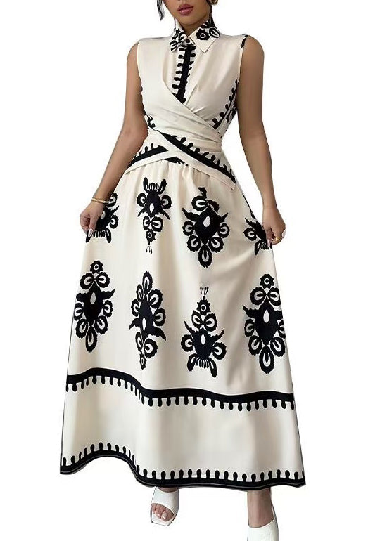 Dames Tweedelige Set Mouwloos Asymmetrisch Design 4