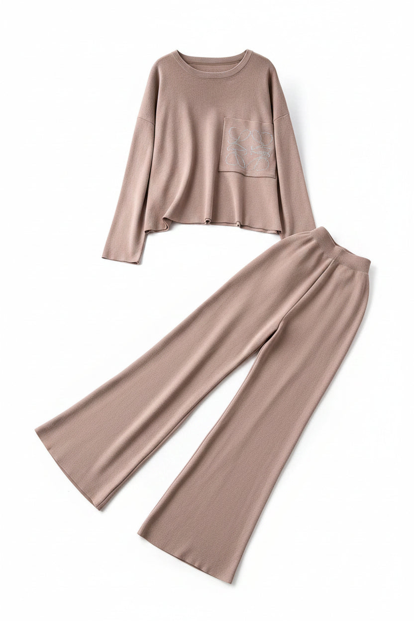 Dames Tweedelige Set Oversized Patchwork Stijl 0