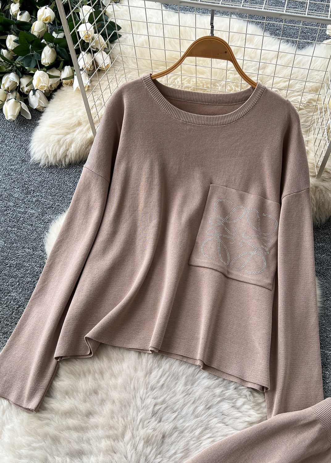 Dames Tweedelige Set Oversized Patchwork Stijl 1
