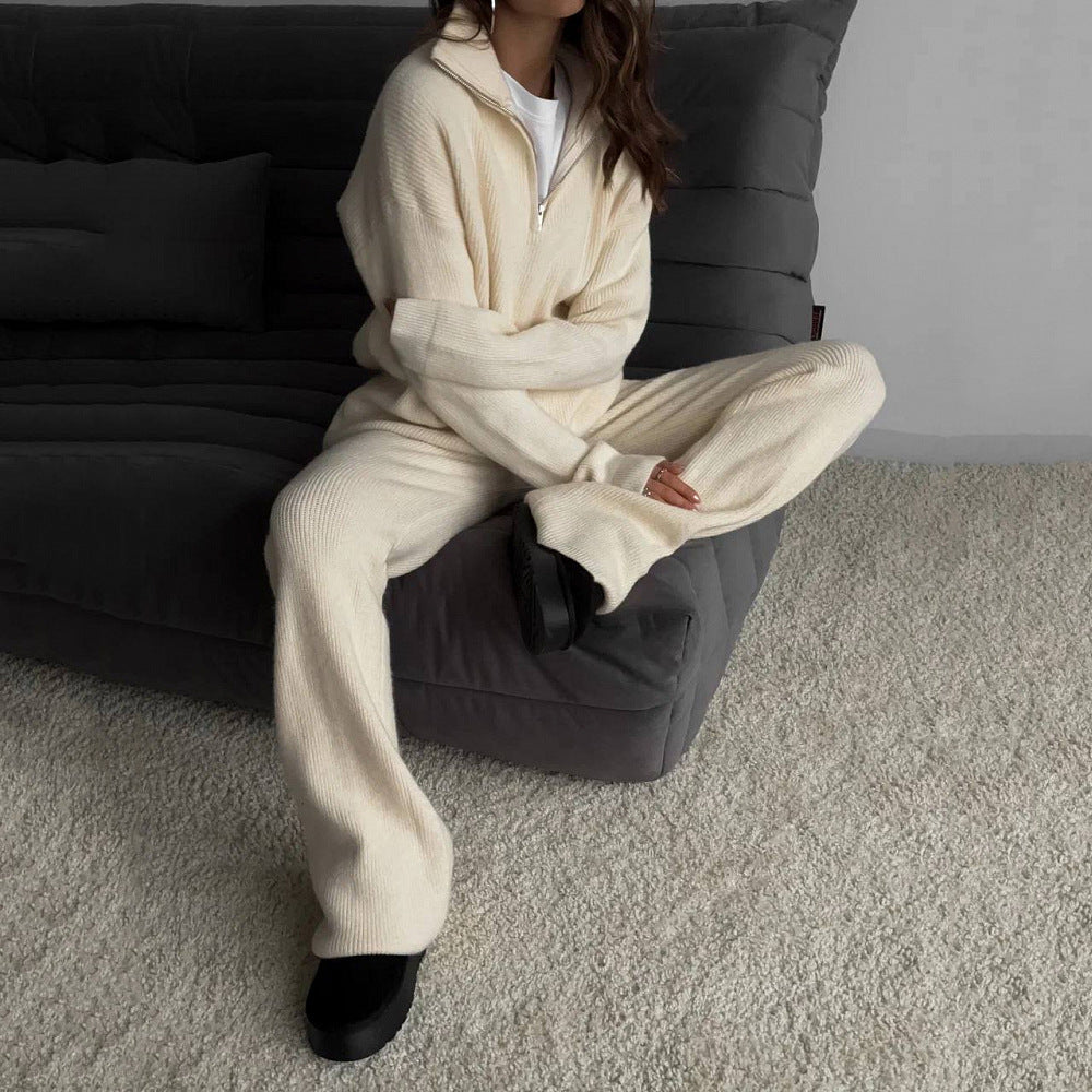 Dames Tweedelige Set Relaxed Fit met Halve Rits 3