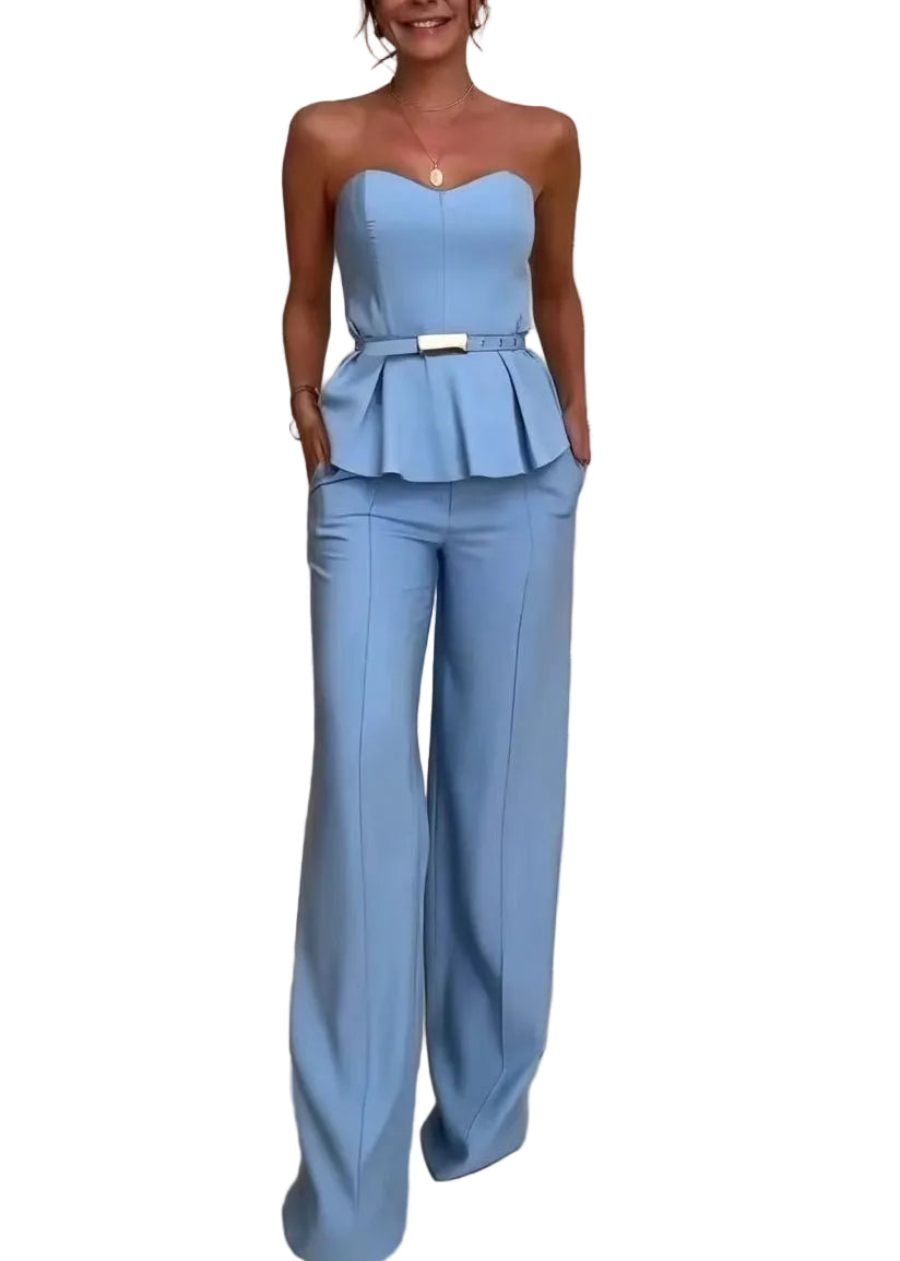 Dames Tweedelige Set Strapless Mouwloos 0
