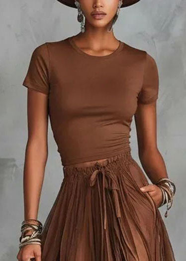 Dames Tweedelige Set Top en Rok Patchwork Kanten 3