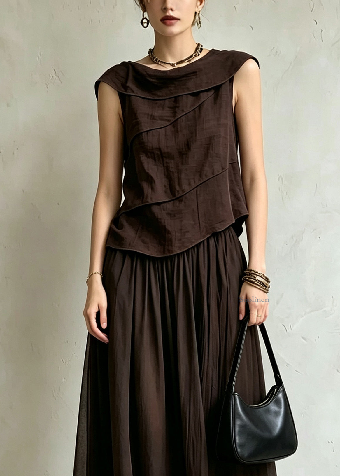 Dames Tweedelige Set Topje en Maxirok Casual Zomerstijl 1
