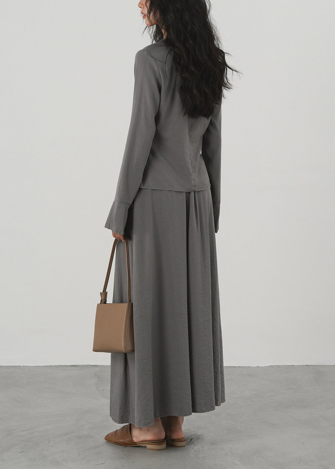 Dames Tweedelige Set V-hals Asymmetrisch Met Lange Mouwen 4