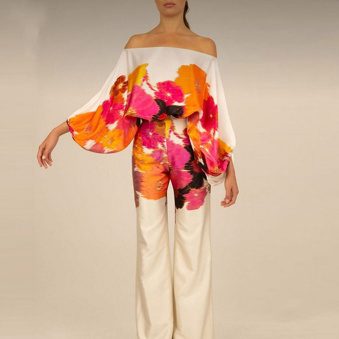 Dames Tweedelige Set met Verfijnde Prints 2