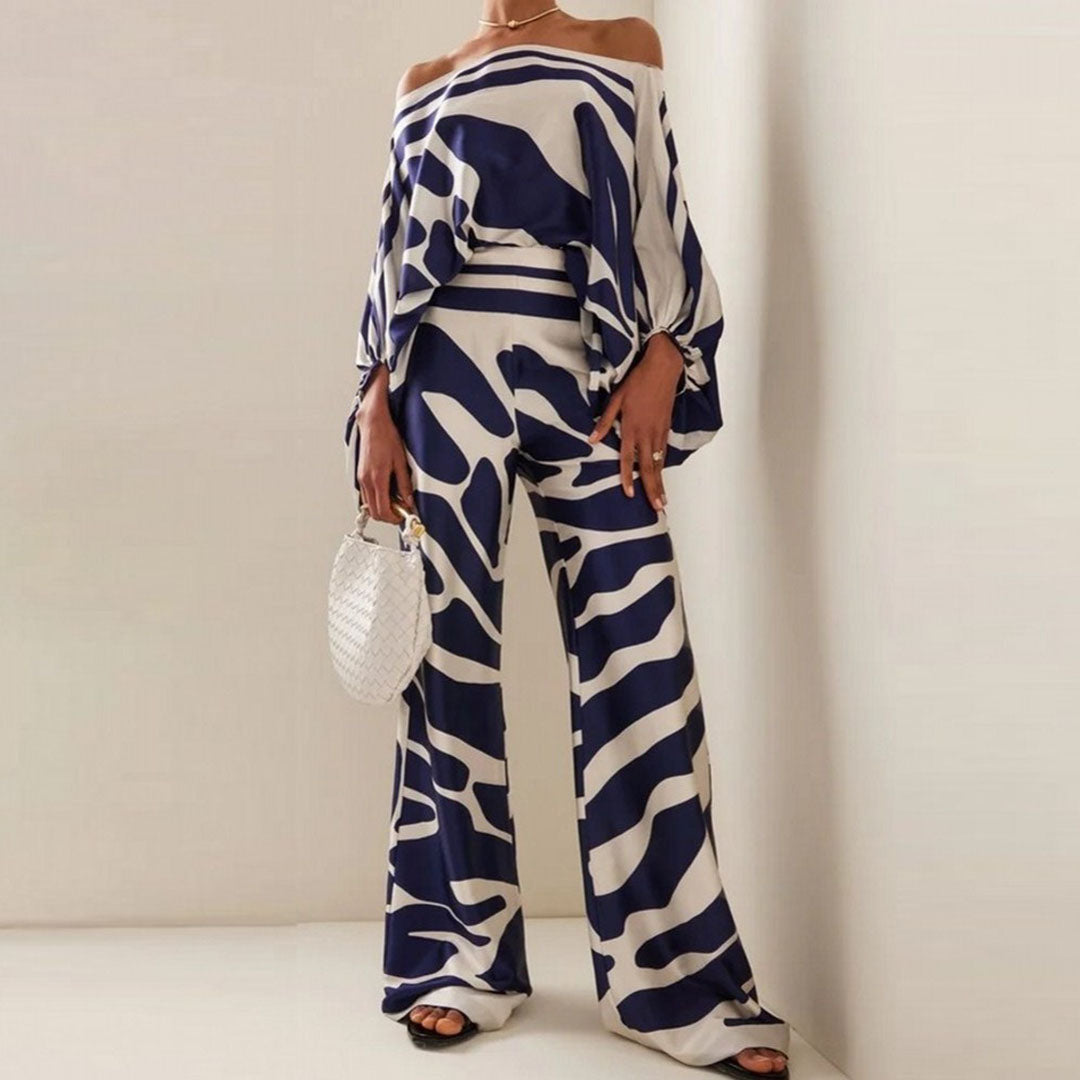 Dames Tweedelige Set met Verfijnde Prints 5
