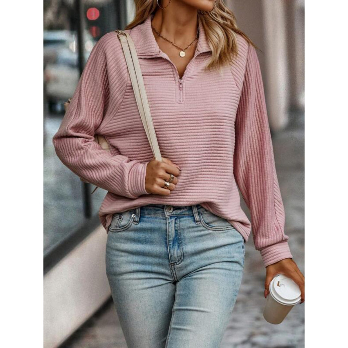 Dames V-Hals Trui Elegante Stijl Katoen en Zijde 2