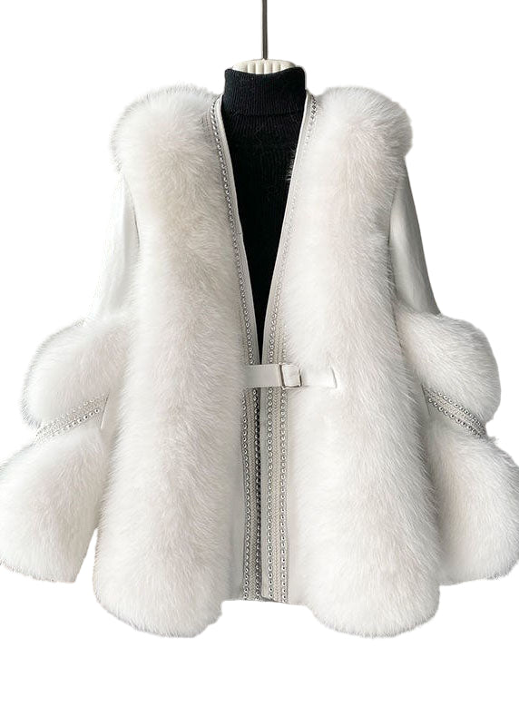 Dames V-hals Winterjas met Patchwork 0