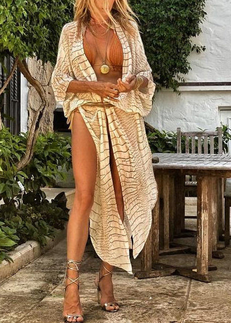 Dames Vest Boho Gestreept Open Zijkant Zomerstijl 1
