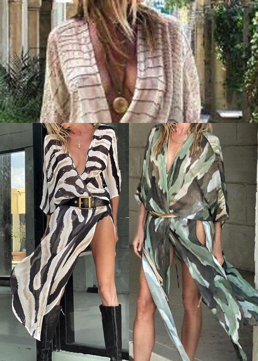 Dames Vest Boho Gestreept Open Zijkant Zomerstijl 4