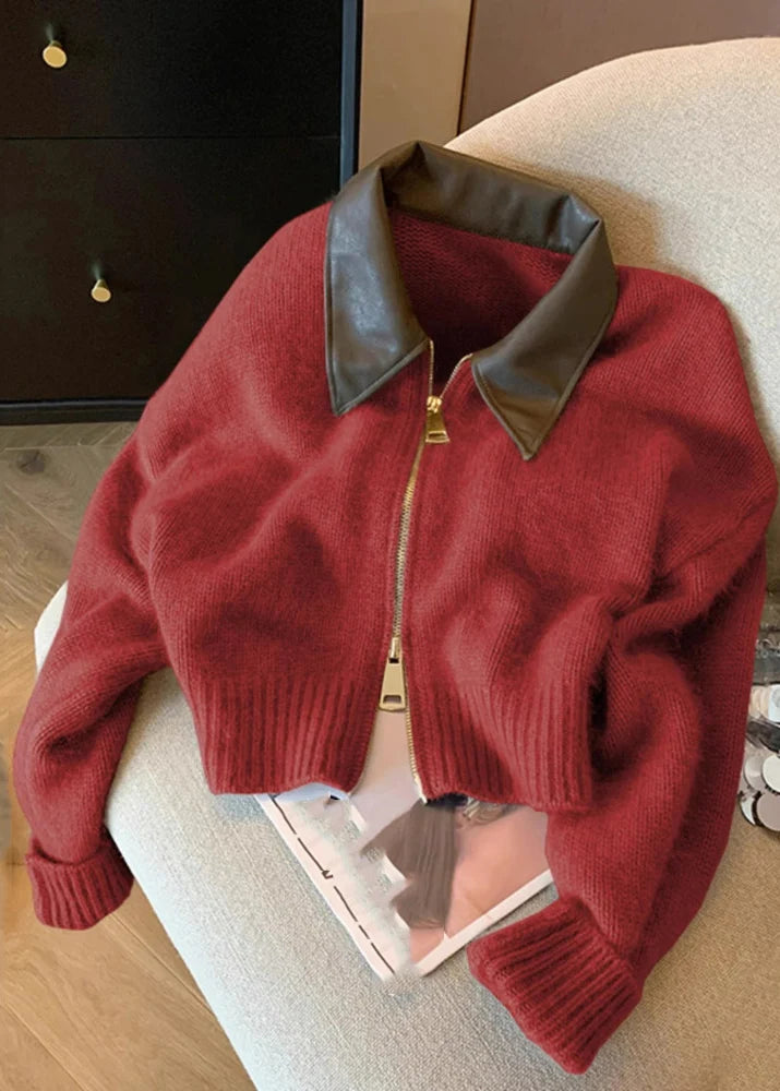 Dames Vest Casual Met Peter Pan-kraag En Ritssluiting 3