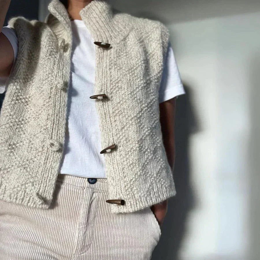 Dames Vest Elegante Stijl Luxe Wolmix 1