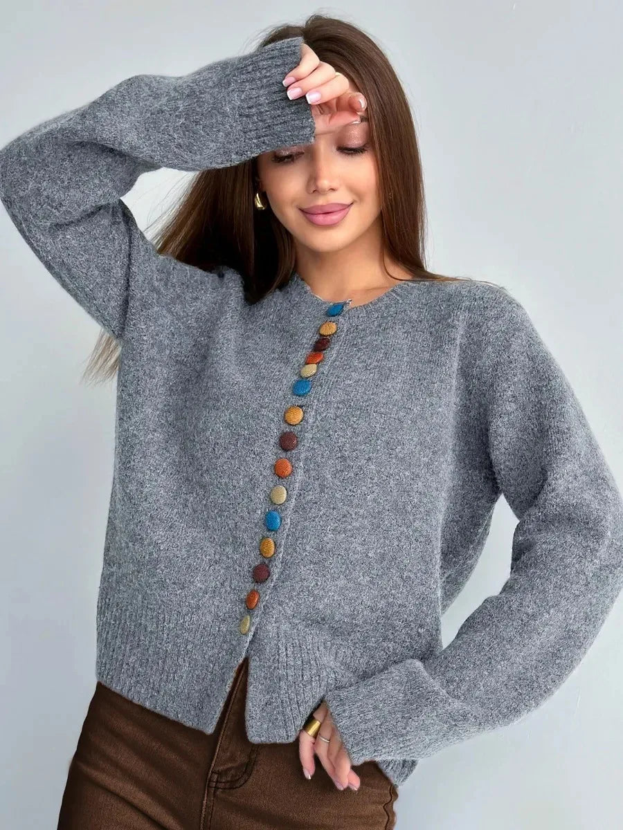 Dames Vest Met Knoopaccenten 1