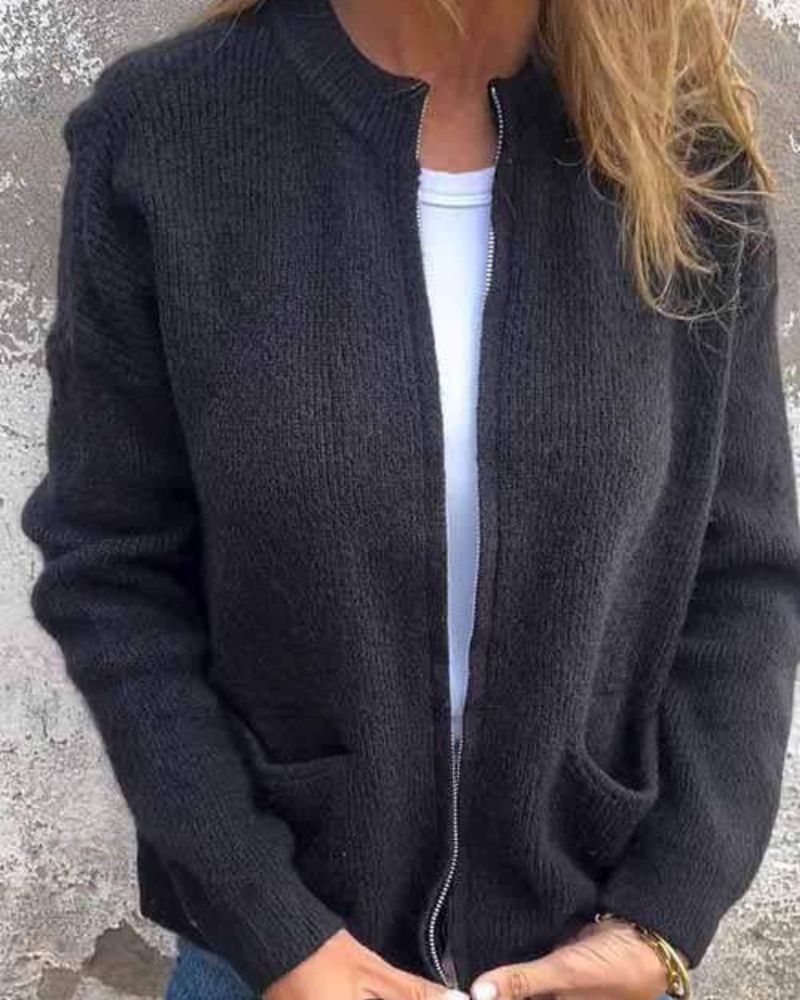 Dames Vest Met Rits Modern Ontwerp 2