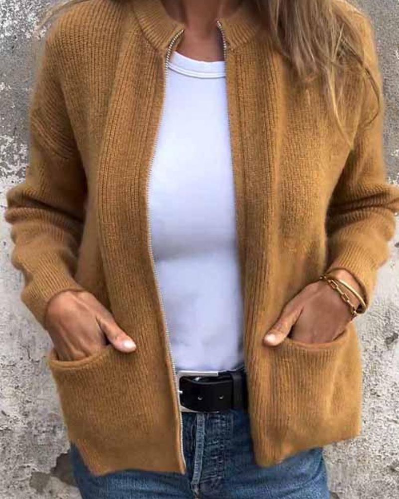 Dames Vest Met Rits Modern Ontwerp 4