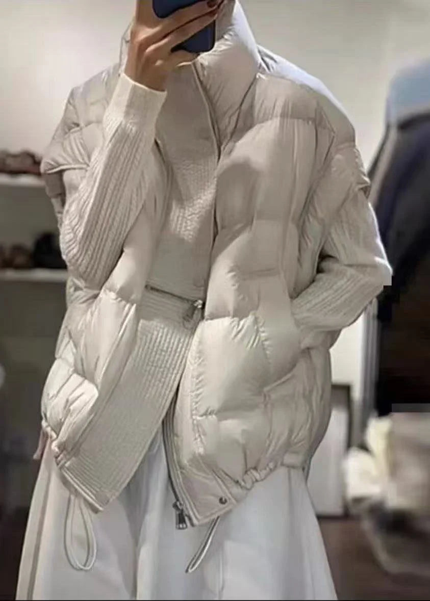 Dames Vest Met Ritssluiting En Trekkoord Casual Winterstijl 2
