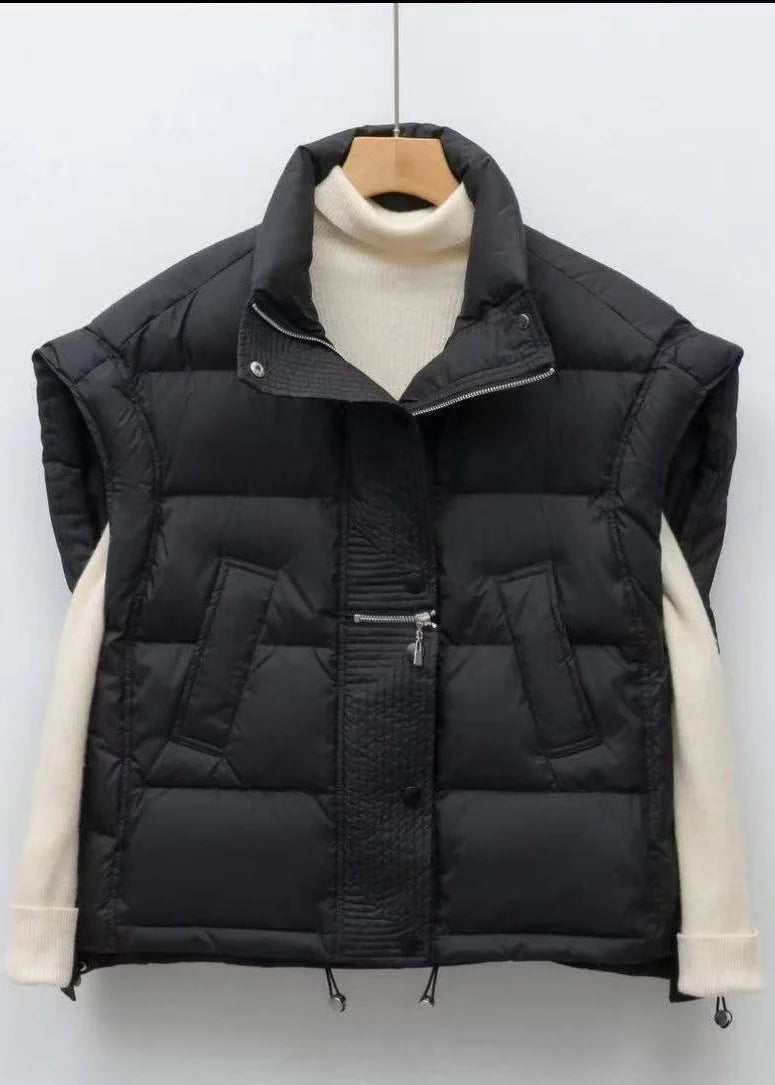 Dames Vest Met Ritssluiting En Trekkoord Comfortabel Model 3
