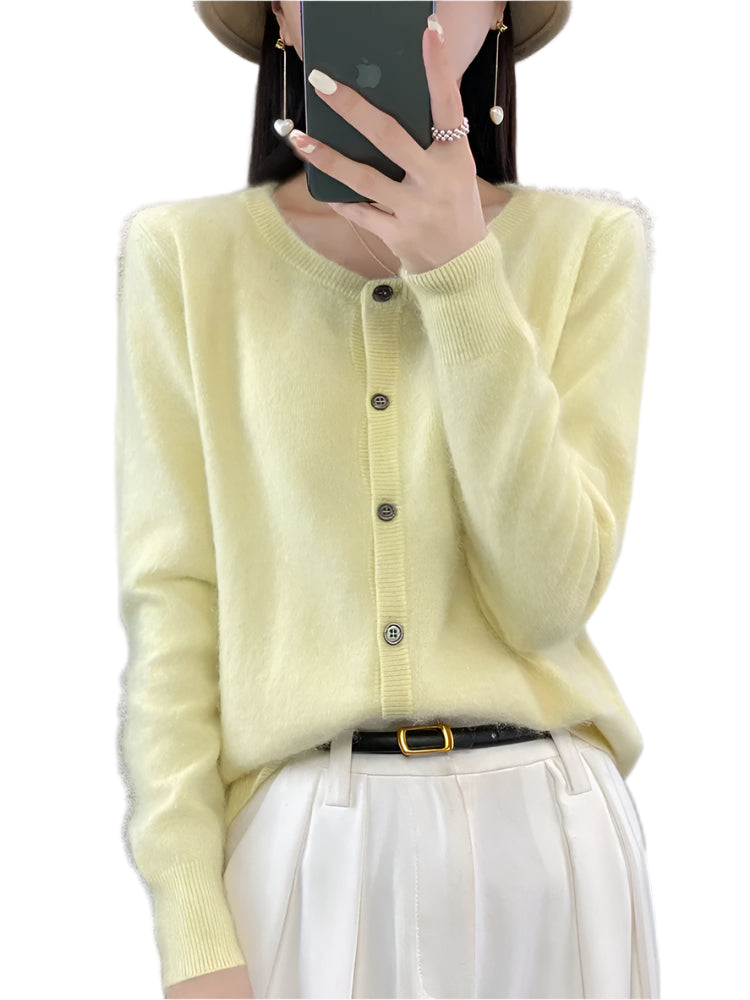 Dames Vest Ronde Hals Katoen Klassiek 0