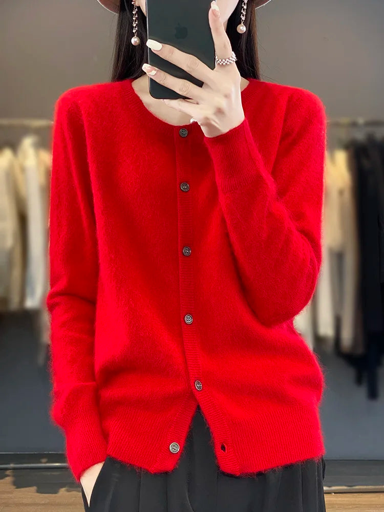 Dames Vest Ronde Hals Katoen Klassiek 11