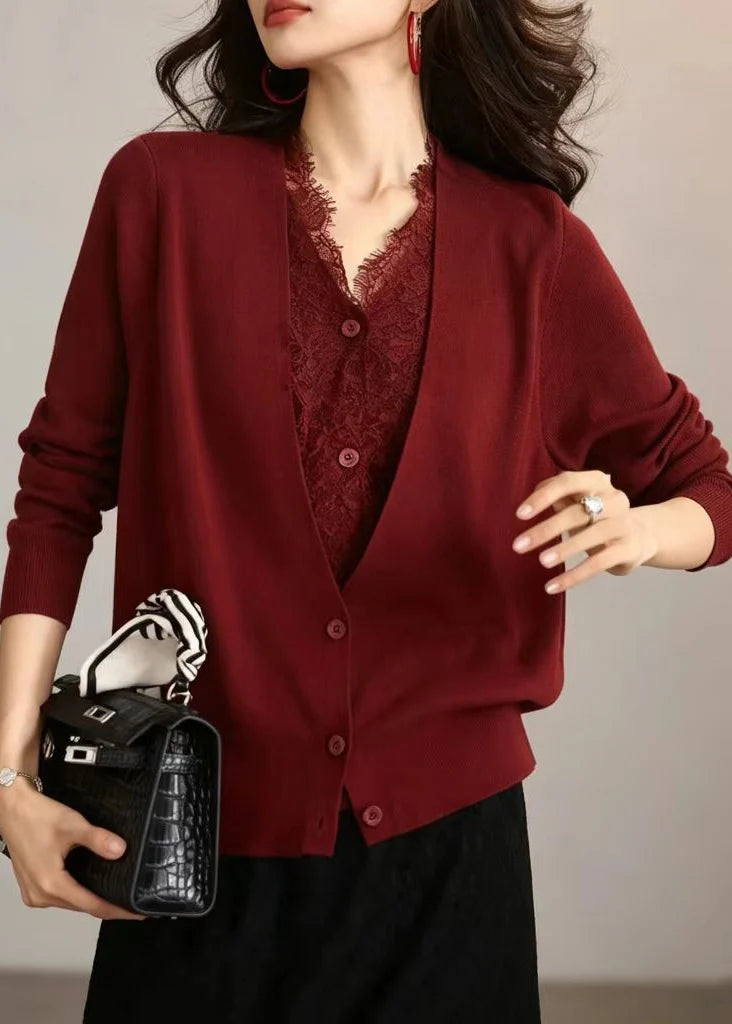Dames Vest V-hals Patchwork Losse Pasvorm 2
