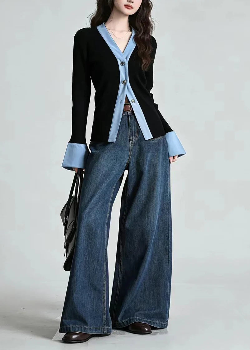 Dames Vest V-hals Patchwork Slim Fit Herfst 3
