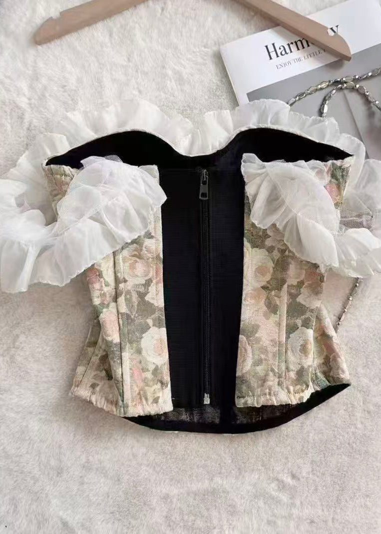Dames Vest met Ruches Zomerse Stijl 1