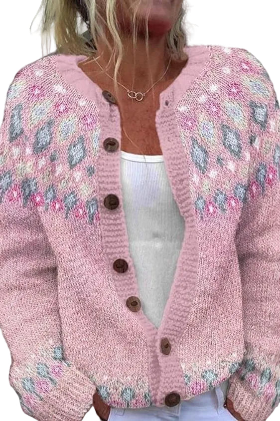 Dames Vest met Scandinavisch Patroon 0