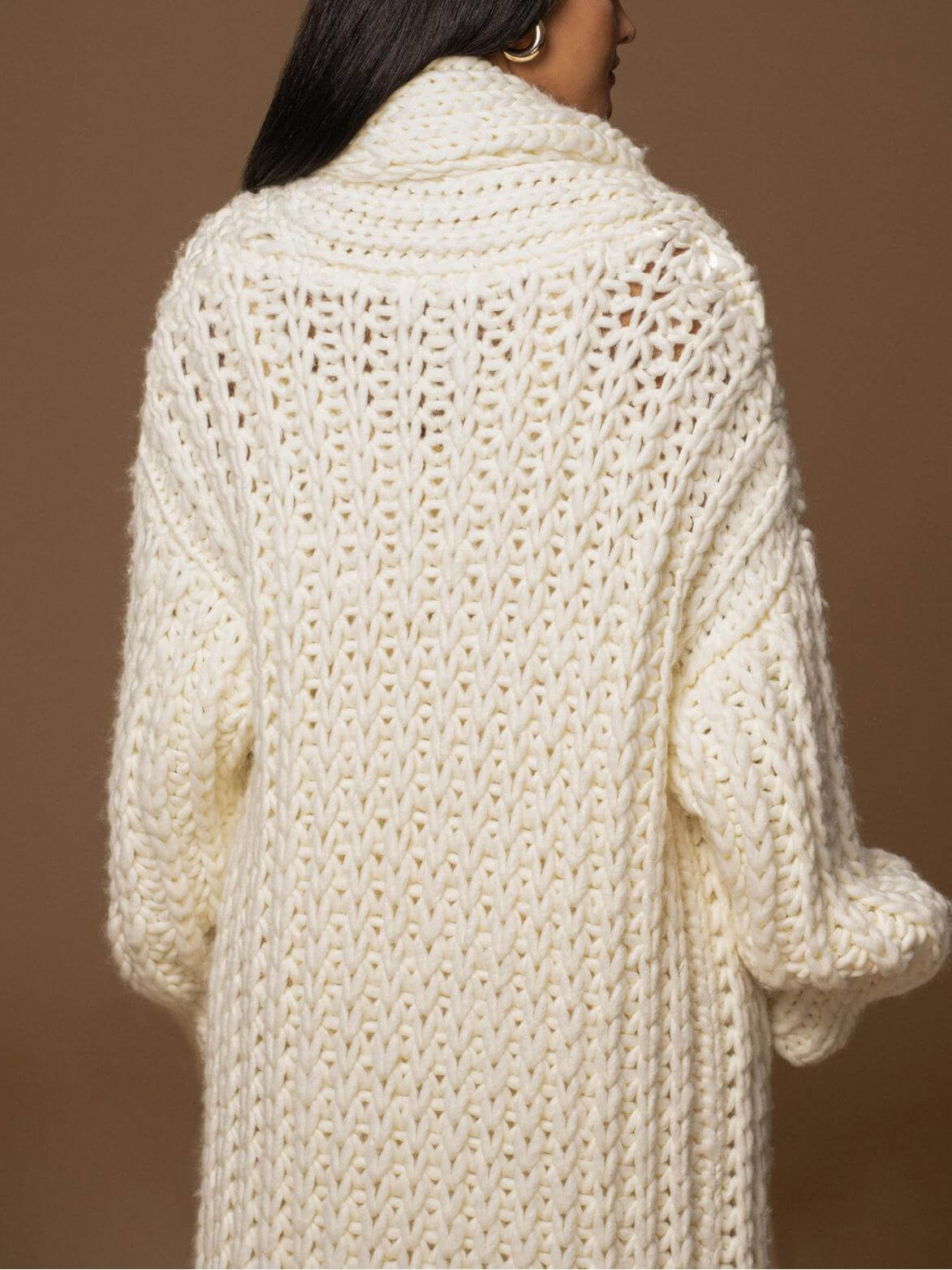 Dames Vest met Sjaalkraag en Wijde Mouwen Casual Style 7