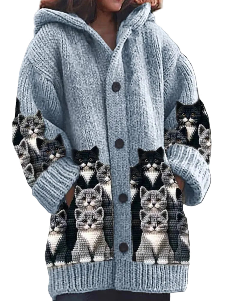 Dames Vesten Met Charmant Kattenmotief Losse Pasvorm 0