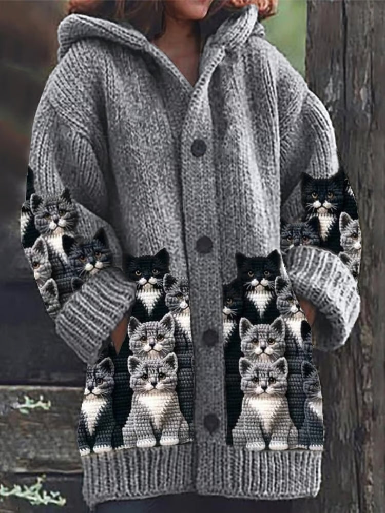 Dames Vesten Met Charmant Kattenmotief Losse Pasvorm 3