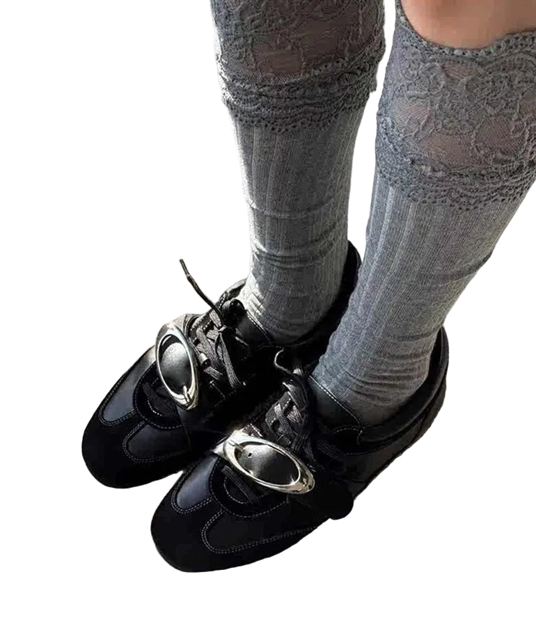 Dames Veterschoenen Met Stippen En Pailletten 1