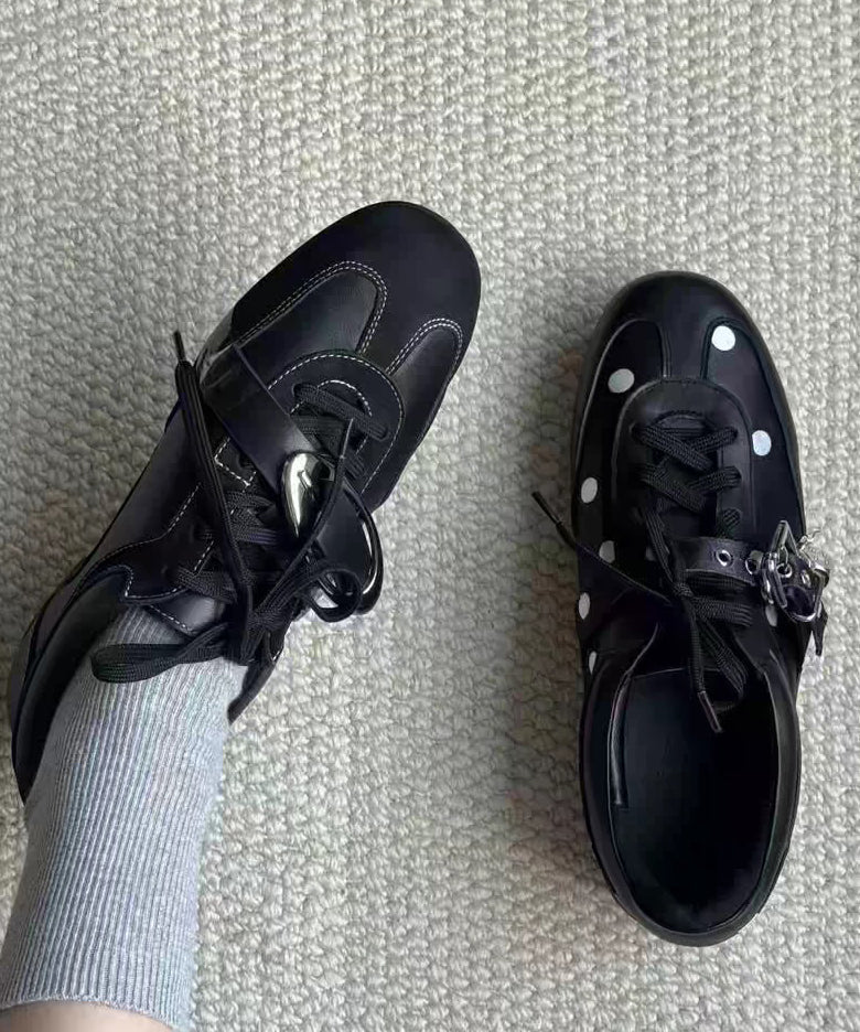 Dames Veterschoenen Met Stippen En Pailletten 3