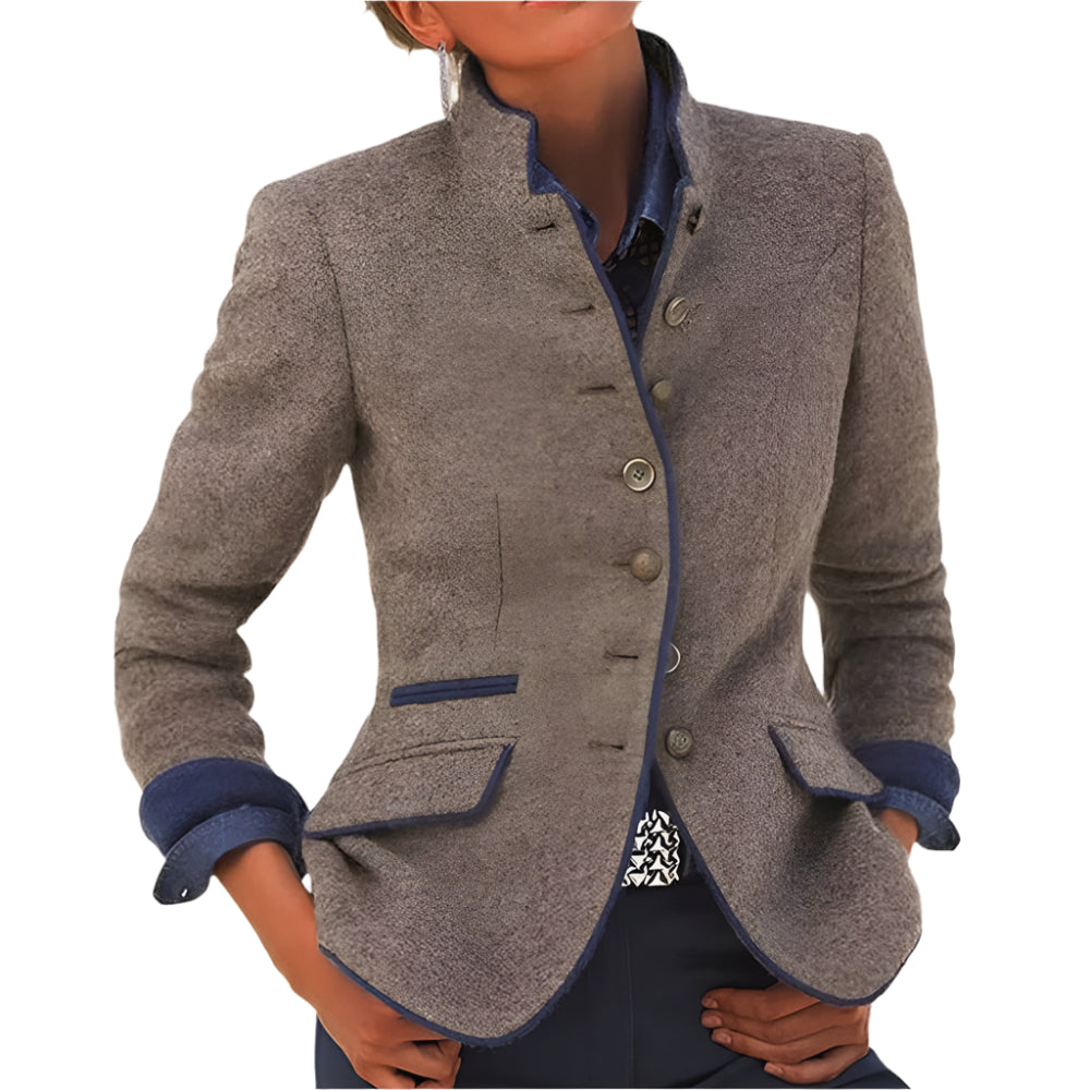 Dames Vintage Blazer Met Knopen 0