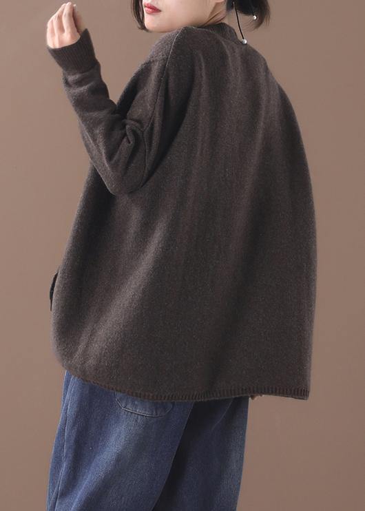 Dames Vintage Gebreide Top met Asymmetrische Zoom 2