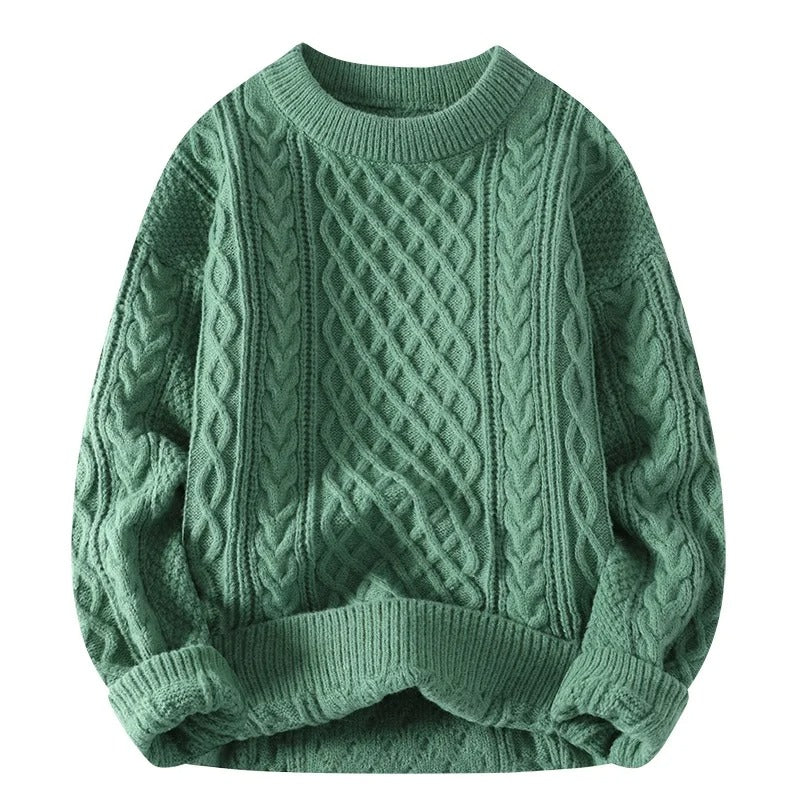 Dames Vintage Gebreide Trui Met O-hals 0
