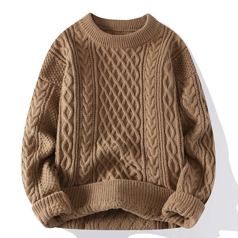 Dames Vintage Gebreide Trui Met O-hals 2