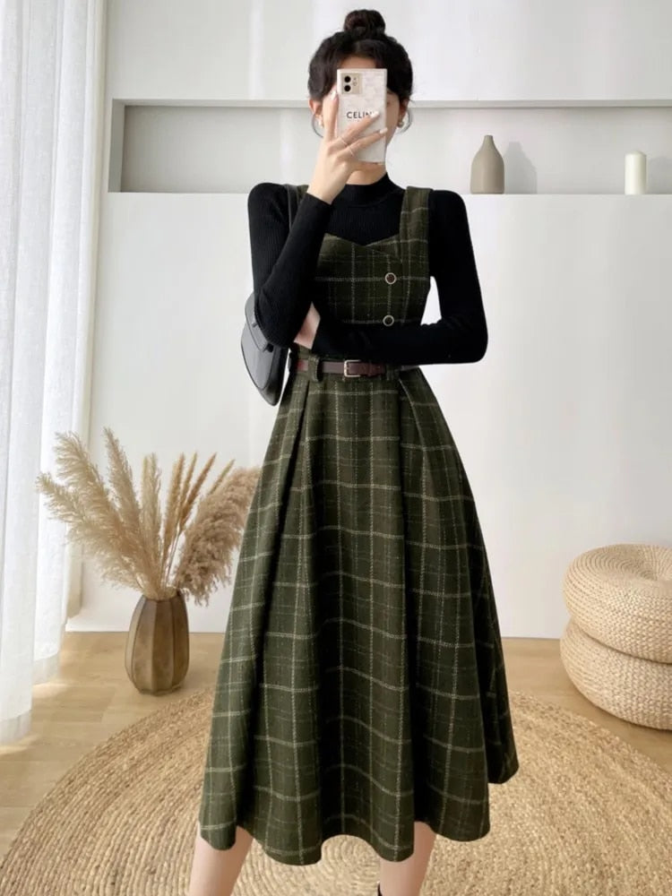 Dames Vintage Geruite Jurk Stijlvol 2