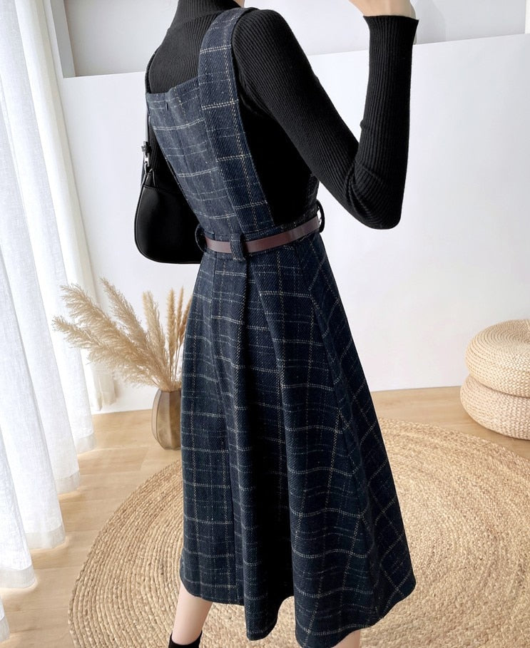 Dames Vintage Geruite Jurk Stijlvol 3