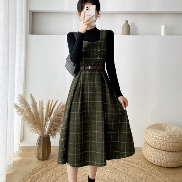 Dames Vintage Geruite Jurk Stijlvol 5