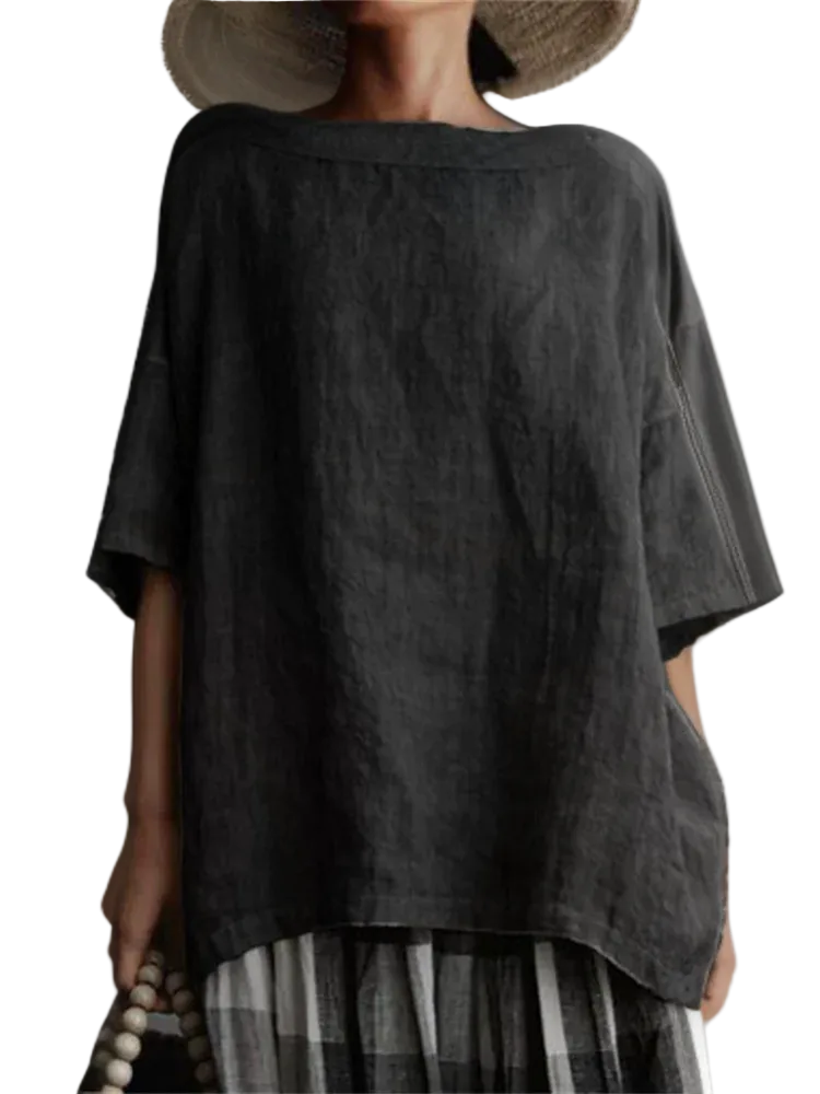 Dames Vintage Tuniek Oversized Stijl 0