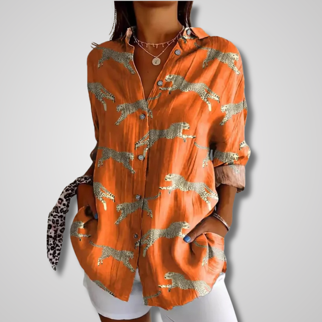 Dames Vintage Zomer Shirt Relaxed 1