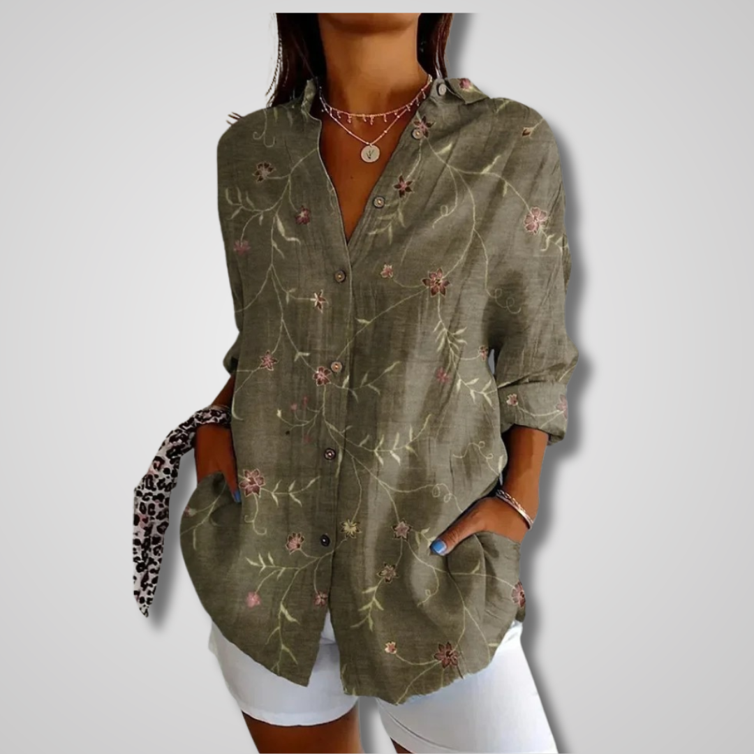 Dames Vintage Zomer Shirt Relaxed 2