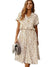 Dames Vintage Zomerjurk Met Middenmouwen en Leopardenprint 0