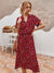 Dames Vintage Zomerjurk Met Middenmouwen en Leopardenprint 10