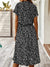 Dames Vintage Zomerjurk Met Middenmouwen en Leopardenprint 7