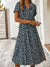 Dames Vintage Zomerjurk Met Middenmouwen en Leopardenprint 8
