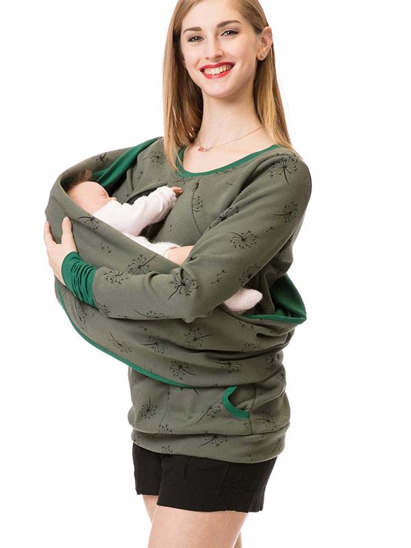 Dames Voedingssweatshirt Bloemenprint Met Rits 10