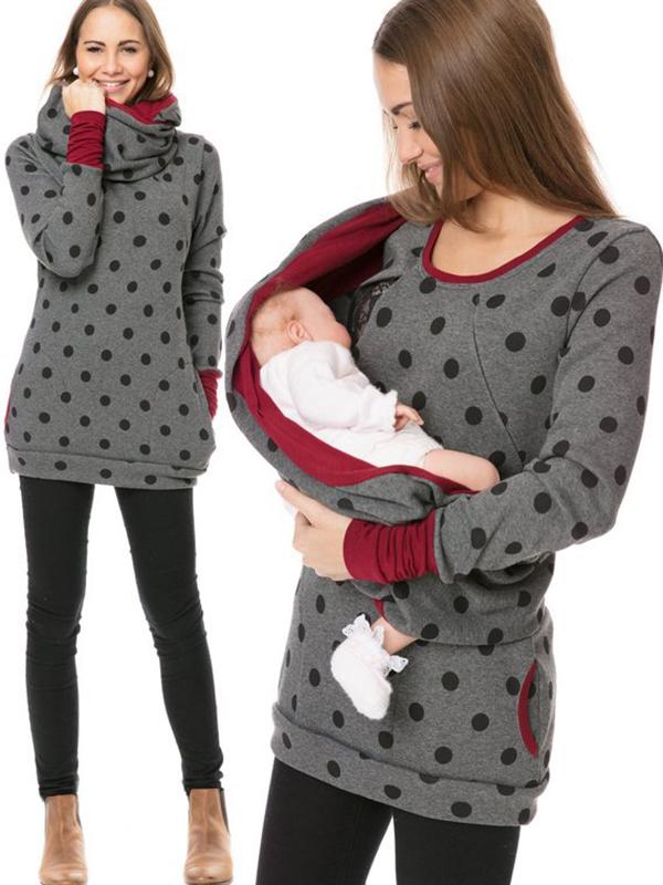Dames Voedingssweatshirt Bloemenprint Met Rits 13