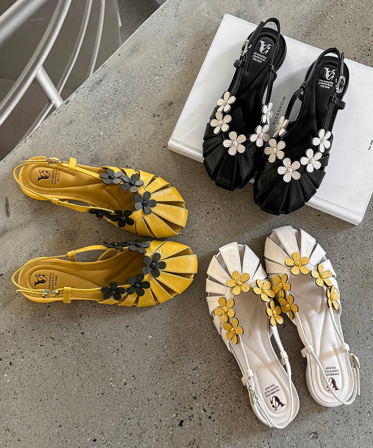 Dames Wandelsandalen Met Bloemenpatroon Gesplitst Design 4