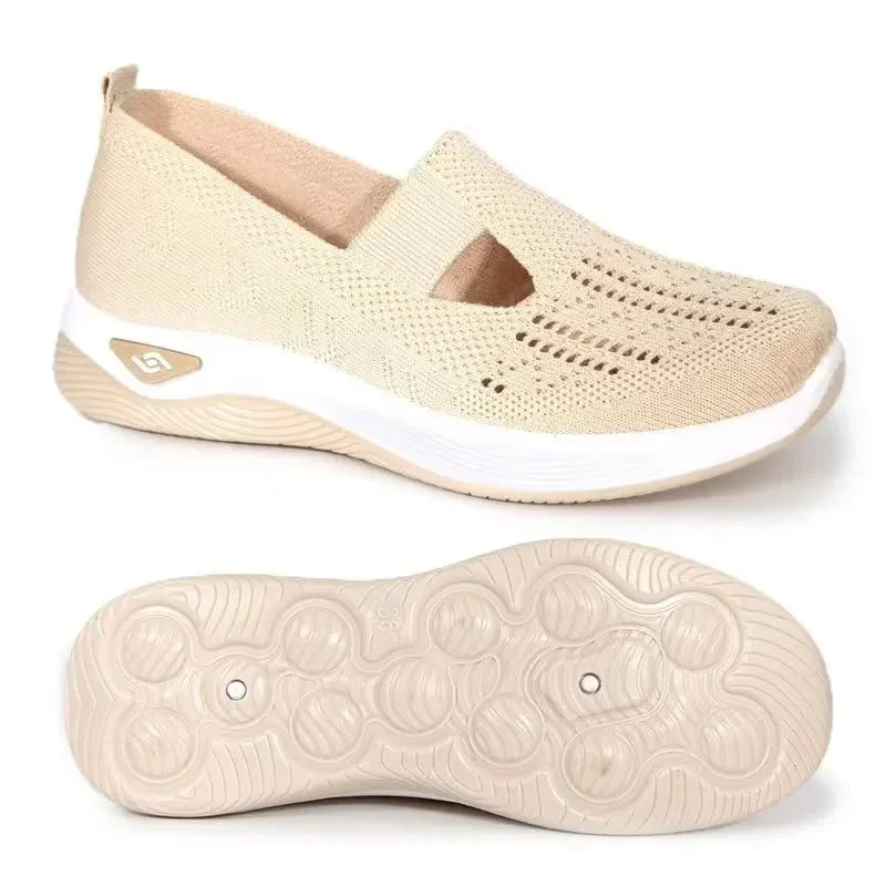 Dames Wandelschoenen Slip-On Ademend Textiel met Geheugenfoam 11